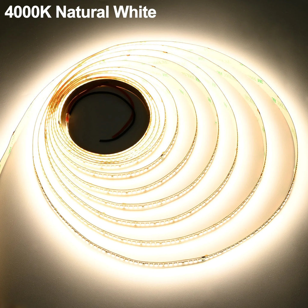 Super Bright 2835 LED Strip Lights 92+CRI 256 LEDs/m 16.4ft Flexible LED Tape Dimmable SMD2835 LED Lighting 3000K-6000K DC24V