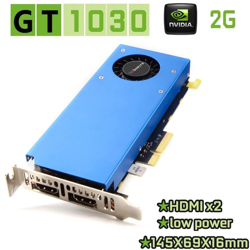 SRhonyra Low Profile Graphics Card 4GB GT730 RX550 GT1030 GTX1050 GTX1050Ti Half Height PCIe Video Card For SFF Thin ITX HTPC