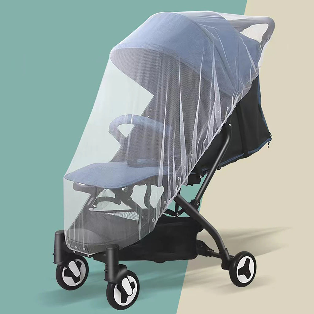 Baby Stroller 360 ° Full-Cover Mosquito Net for Baby Strollers; Universal Encrypted Anti-Mosquito Net for Strollers; Portable Insect-Proof and Light-Blocking Large Mosquito Protection Net Cover.