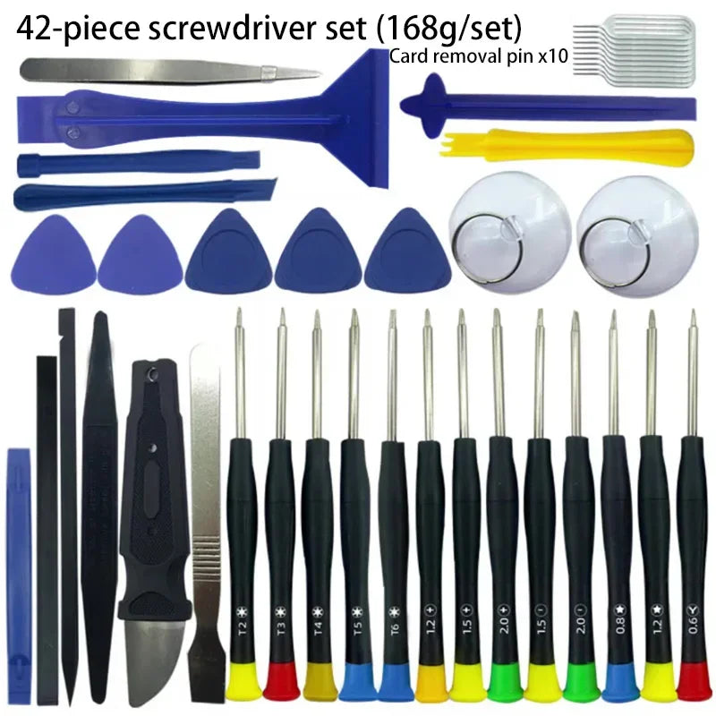 42 in 1 Mobile Phone Repair Tools Disassemble Repair Set For iPhone Screwdriver Combination Skid Multi Function Disassembly Kit