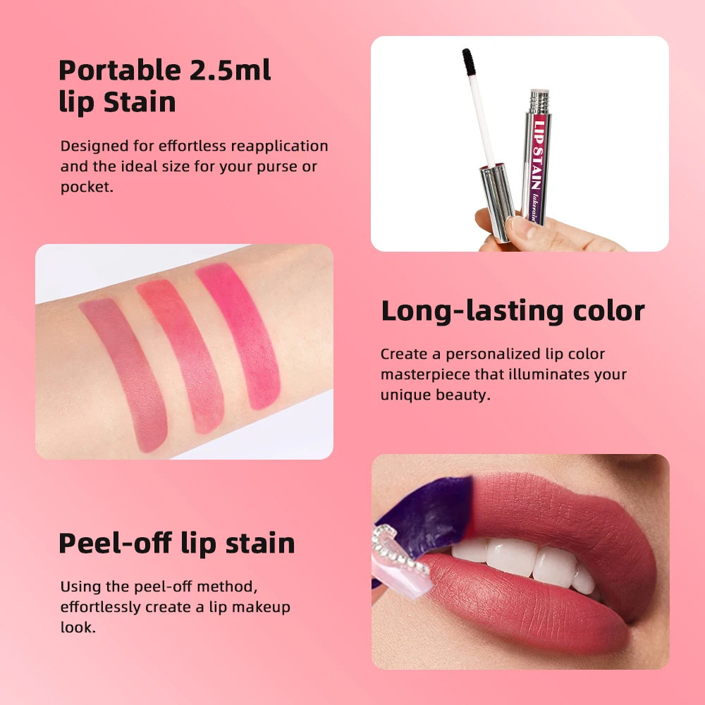 Peel Off Lip Stain Gloss – Long-Lasting Waterproof Tint