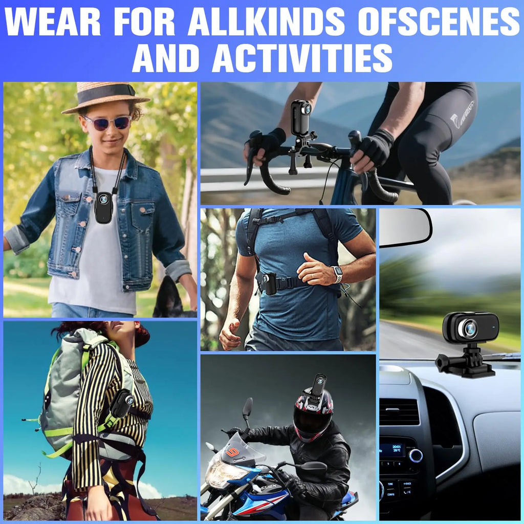 4K Mini Thumb Sports Camera Magnetic Pocket Action Pet Camera  Wearable Bodycam Miniature Waterproof Motorcycle Helmet Camcorder