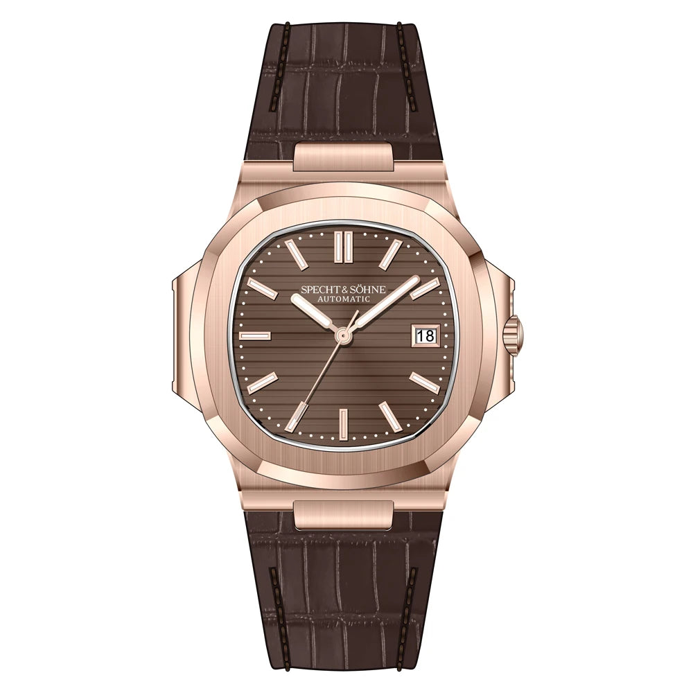 2025 New Specht Sohne Men's Automatic Mechanical Watches  Sapphire Crystal Stainless Steel 50m Waterproof 5711 Watch For Men