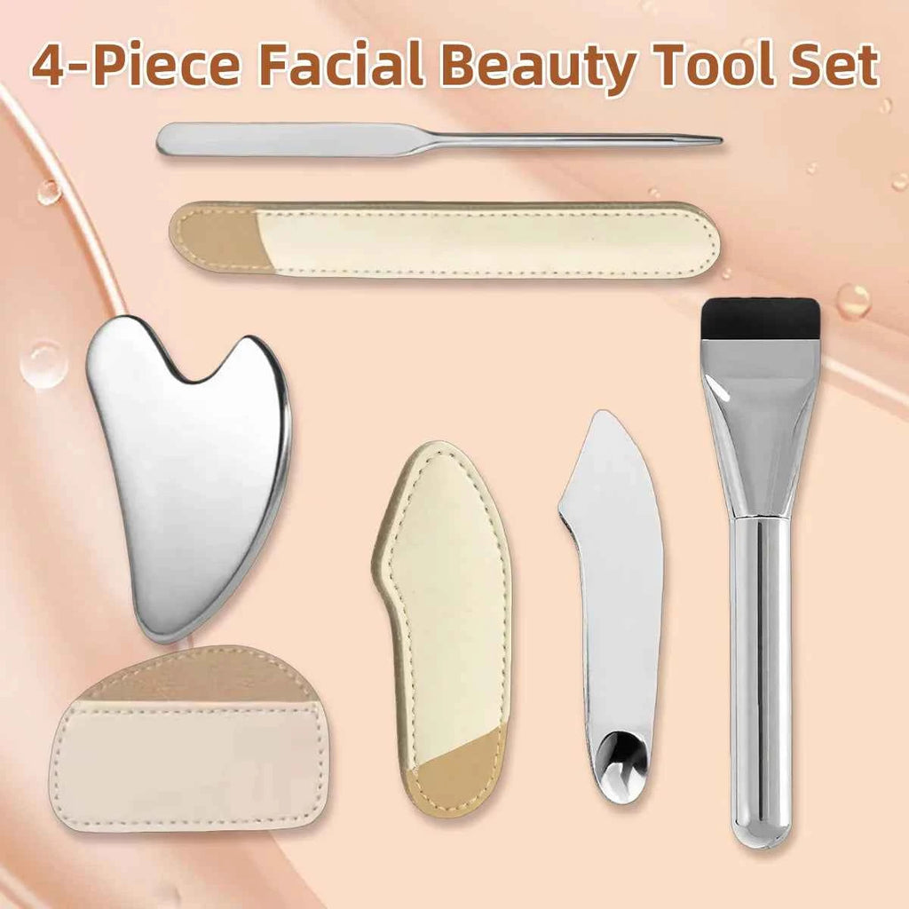 Stainless Steel Makeup Spatula and Mixing Stick Set Foundation Brush Eyeshadow Cream Pigment Mixing Tools a Dedicated Makeup Set