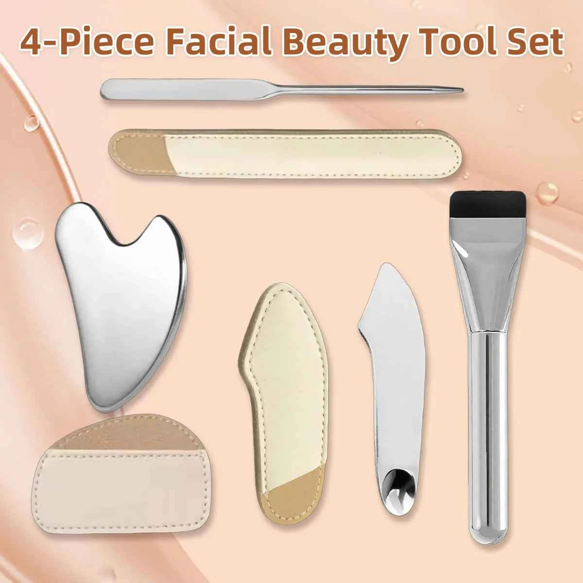 Stainless Steel Makeup Spatula and Mixing Stick Set Foundation Brush Eyeshadow Cream Pigment Mixing Tools a Dedicated Makeup Set
