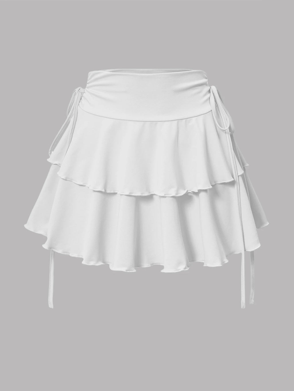 2025 New Solid Color Skirt Women Summer Fashion Outdoor Versatile High Waist Slim Fit Elastic Waist Sexy Mini Short Skirt 2Piece