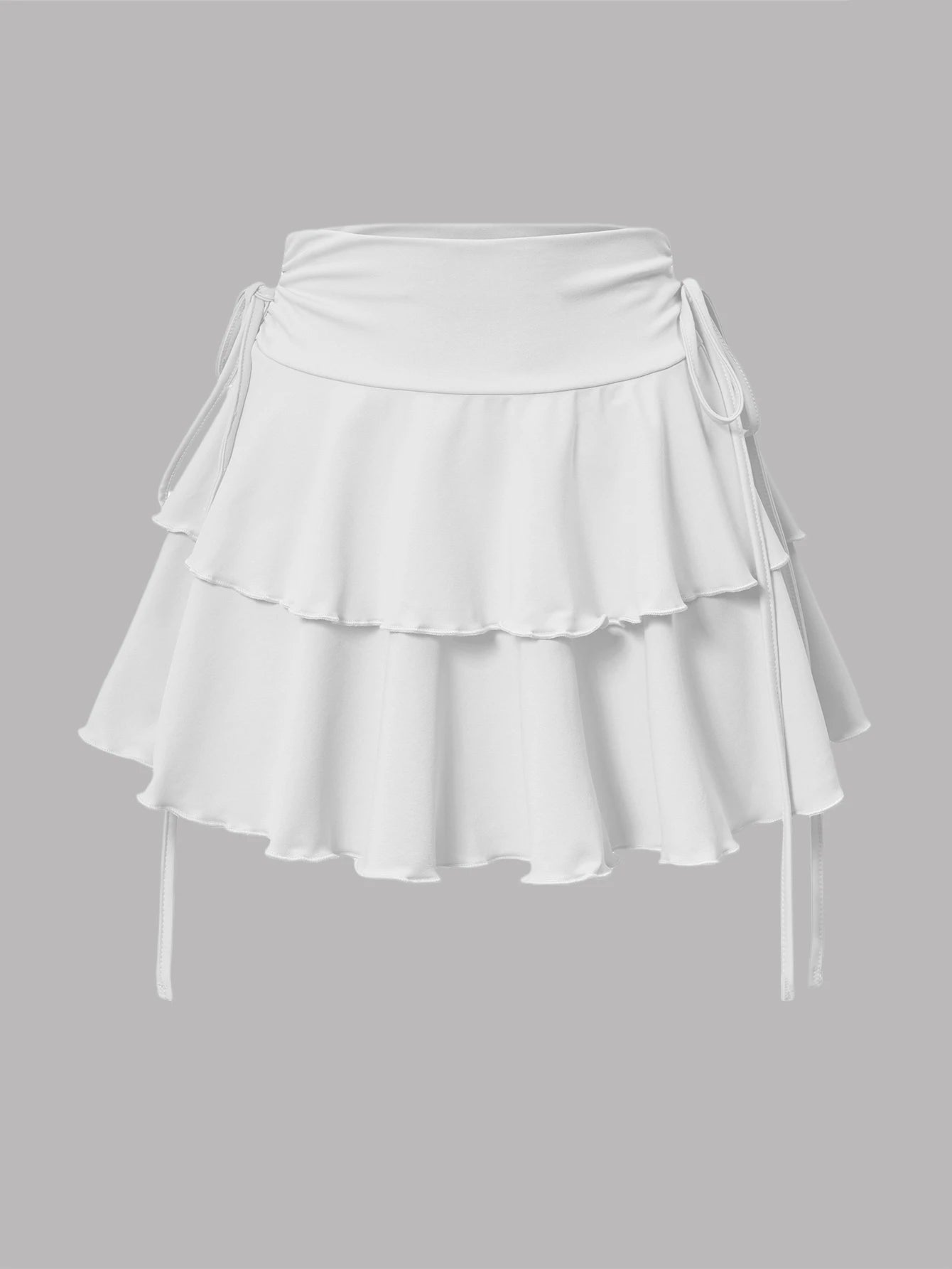 2025 New Solid Color Skirt Women Summer Fashion Outdoor Versatile High Waist Slim Fit Elastic Waist Sexy Mini Short Skirt 2Piece