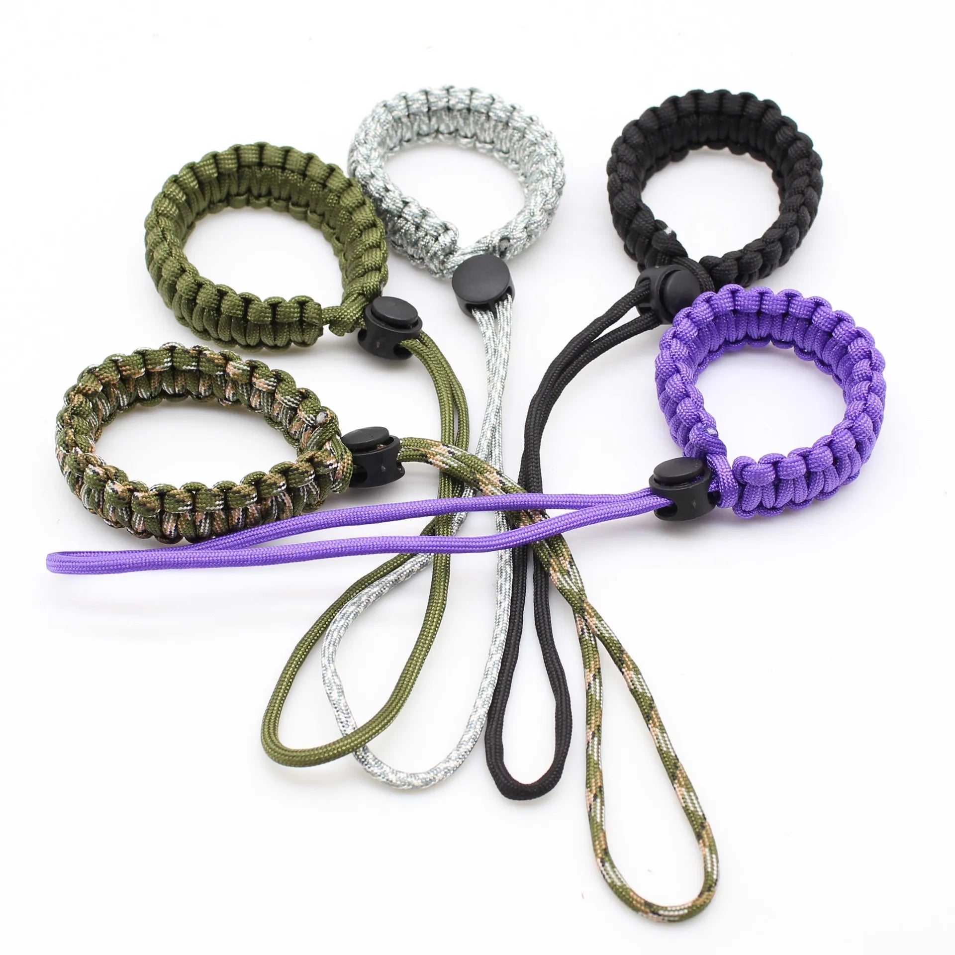 Outdoor Survival Bracelet & Camera Wrist Strap - Paracord Braided Cord Pendant, Universal Wrist-Mounted Braided Paracord