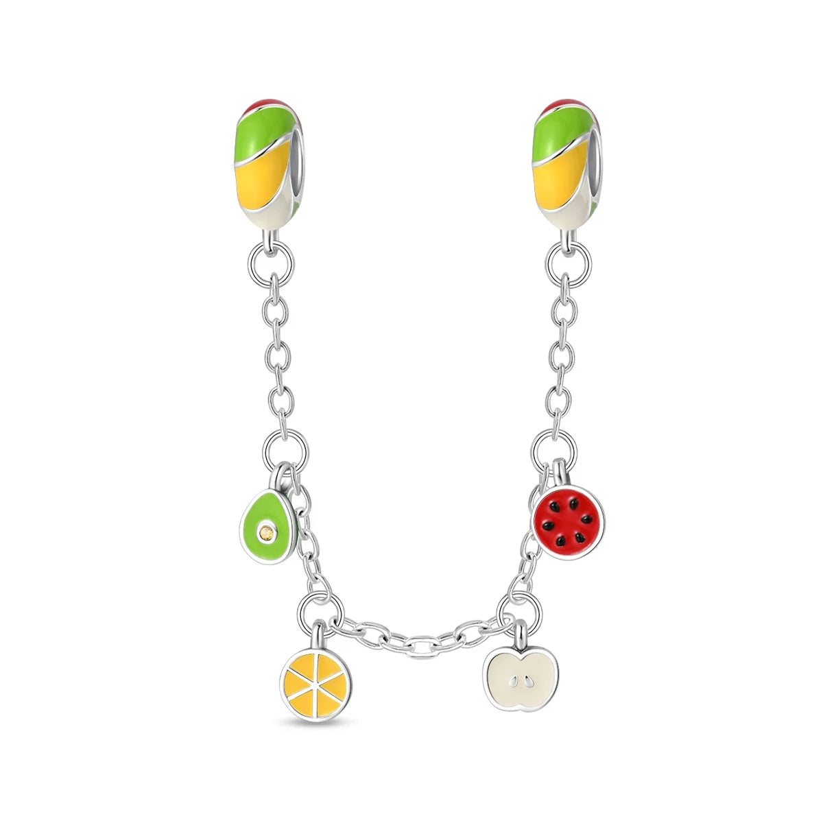 New 925 Silver Color Strawberry Cherry Fruit Series Charms Beads Fit 3mm 925 Original Bracelets DIY Birthday Jewelry Gifts