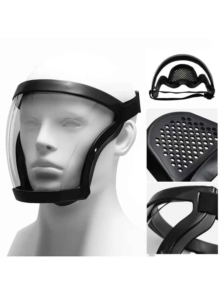 Transpelarent Full Face Shield Mask Head Protective Cover Eye Safety Glasses Kitchen Tools Screen Visitors Dust WindProof Anti-F