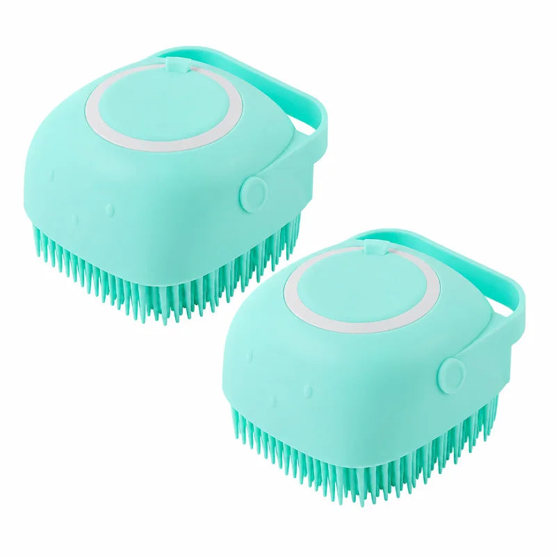 Silicone Shampoo Bath Brush Massage Comb Grooming Scrubber Brush Bathing Accessories Baby Kids Silicon Body Scrubber