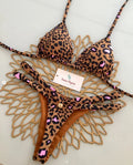 Print Sexy Bikini Sets Halter Lace-up Tops Thongs Beach Style Bathing Suit Y2k Swimsuits Women Beachwear Купальник Женский