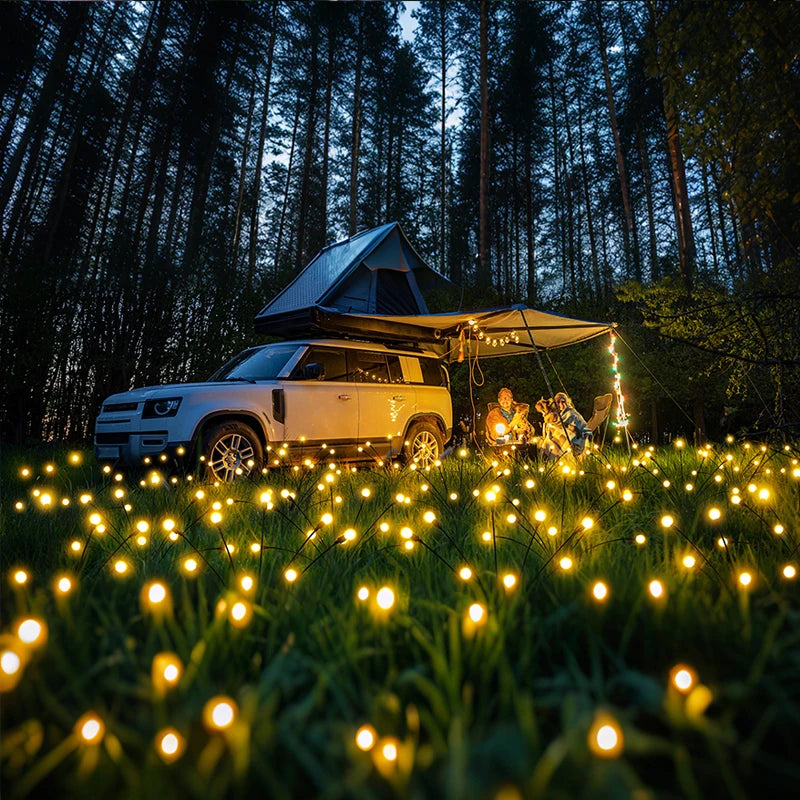 LED Solar Garden Lights Outdoor Firefly Lights Sway By Wind Waterproof for Garden Patio Pathway Fairy Decoration