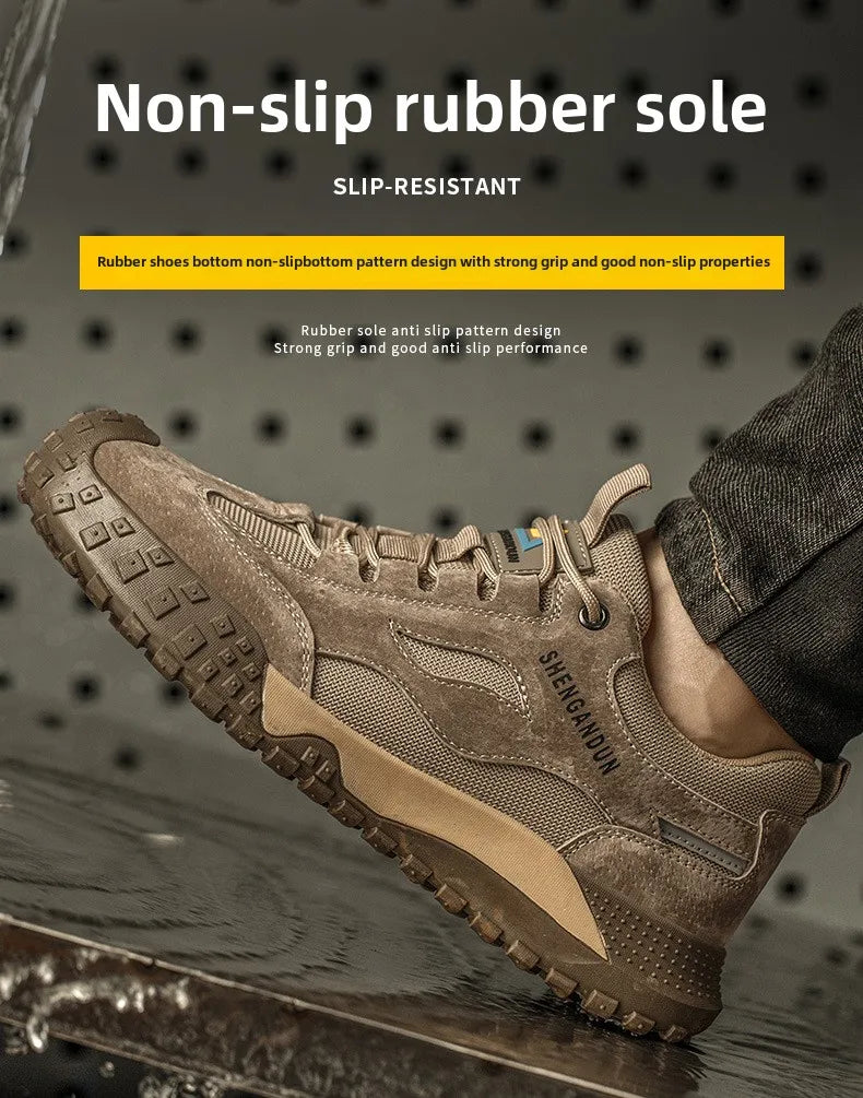 Anti Smash working shoes with steel toe Anti Puncture industrial Safety Shoes men Anti Scalding safety boots for electrician