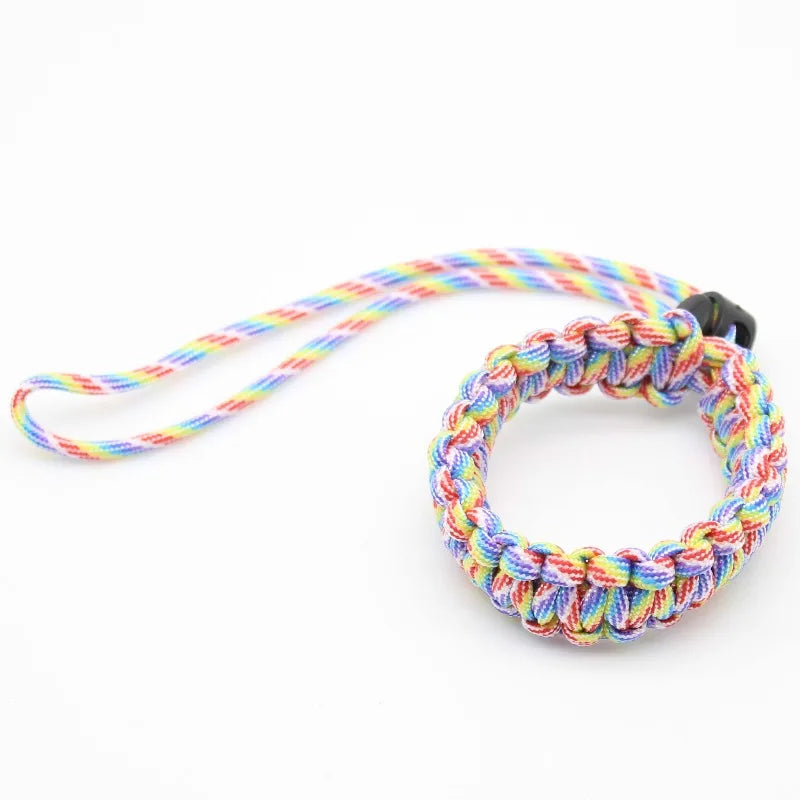 Outdoor Survival Bracelet & Camera Wrist Strap - Paracord Braided Cord Pendant, Universal Wrist-Mounted Braided Paracord