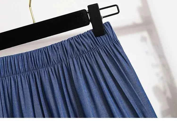 Spring Summer Women Skirts Vintage High Waist Elastic Patchwork White Black Chic Long Cake A-line Skirt