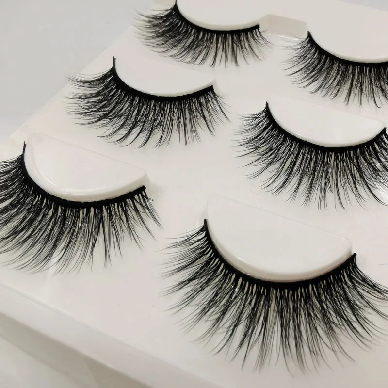 SHIDISHANGPIN 3 pairs 27 styles 3D Faux Mink Hair Soft False Eyelashes Fluffy Wispy Thick Fake Lash Handmade Eyelash Eye Makeup