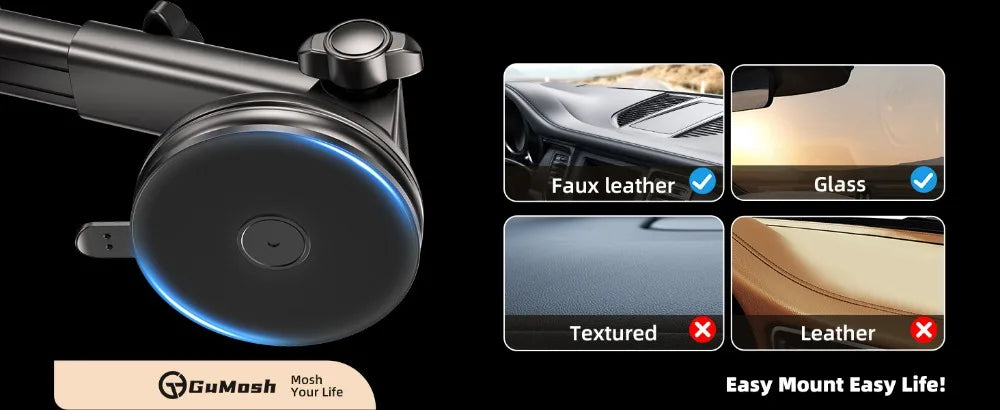 15W Car Phone Holder Wireless Car Charger Dual Coil Dash Vent Windshield Auto Clamping Charging Phone Holders for iPhone S24/S23