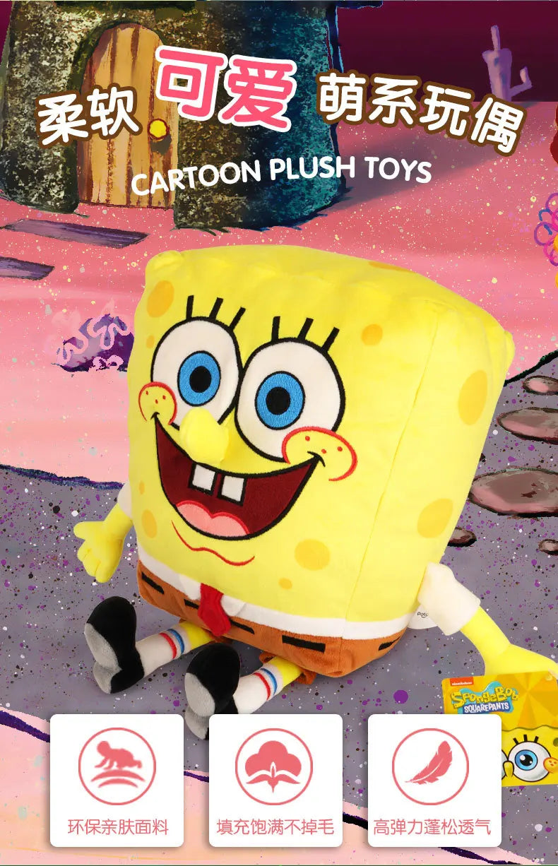 Genuine Anime Spongebob Squarepants Patrick Star Squidward Eugene H. Krabs Gary Kawaii Cartoon Stuffed Plush Toys Birthday Gift