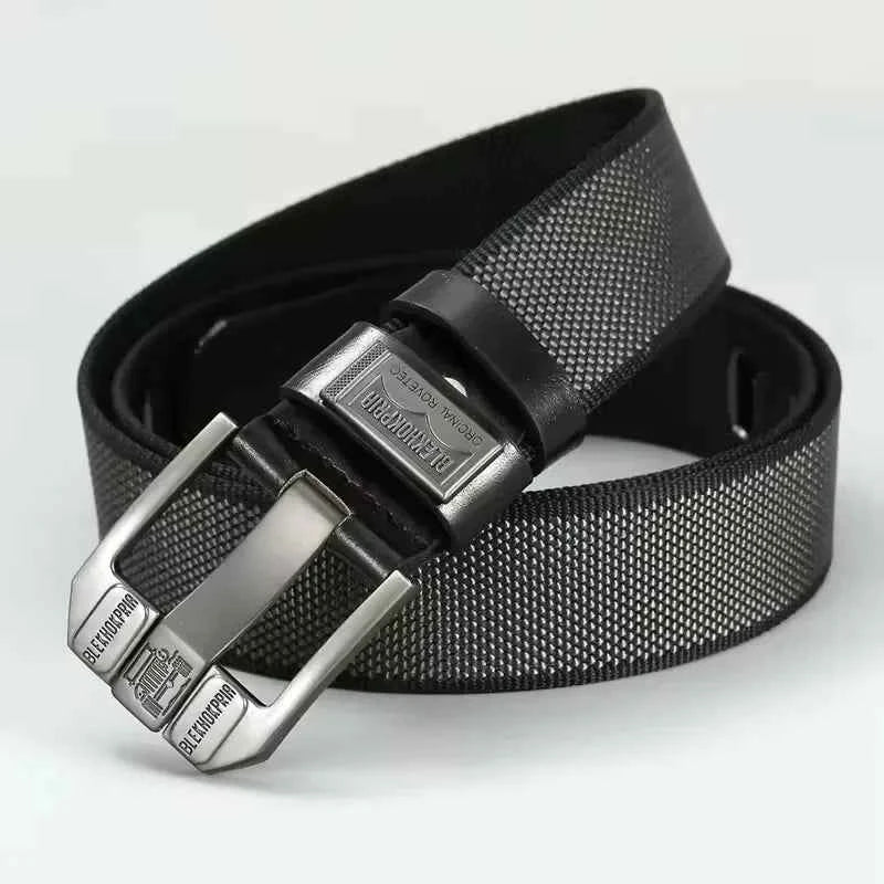 New Fashion Men's Pin Buckle Youth Overalls Canvas Waistband Belt Casual Retro Decorative Belt Fashion High-Quality Webbing Belt
