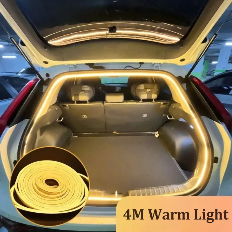 Car Trunk LED Strip Lights for The Interior Decoration of The Vehicle, Featuring Neon Lights and DIY Ambient Light Strips