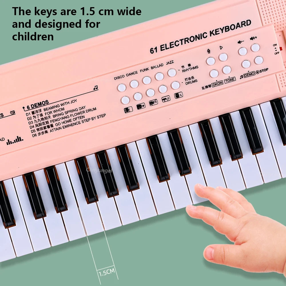 Chriyungel 37 Keys Kids Electronic Keyboard Piano with Microphone Musical Instrument Educational Toys Gift for Boy Girl Toddler