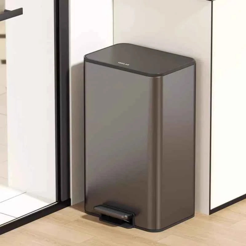 Kitchen Bin Large Large Capacity New Household Living Room Light Luxury High-grade Stainless Steel Italian Style Furniture