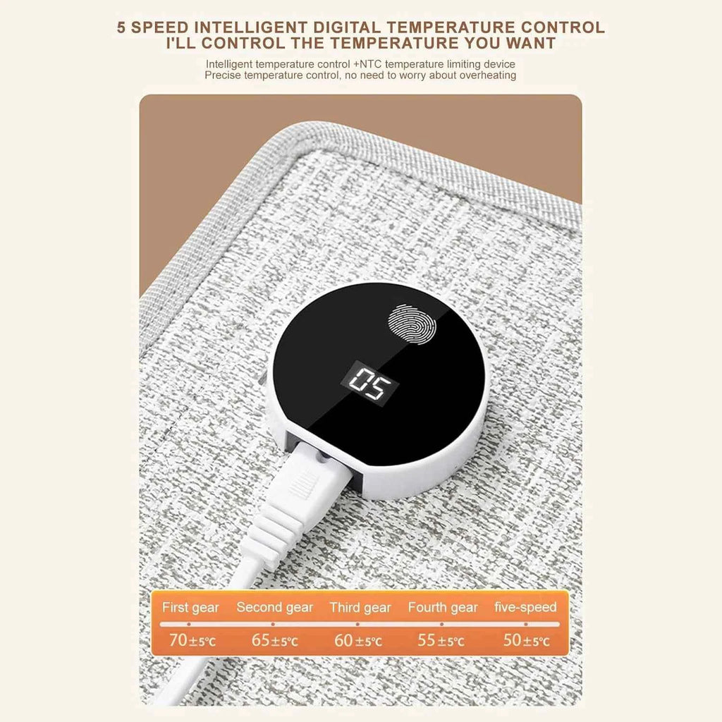 Silent Foldable Leg Warmer Pro - Under Desk Electric Foot Heater with Thermostat & Auto Shut Off for Office Home Timer