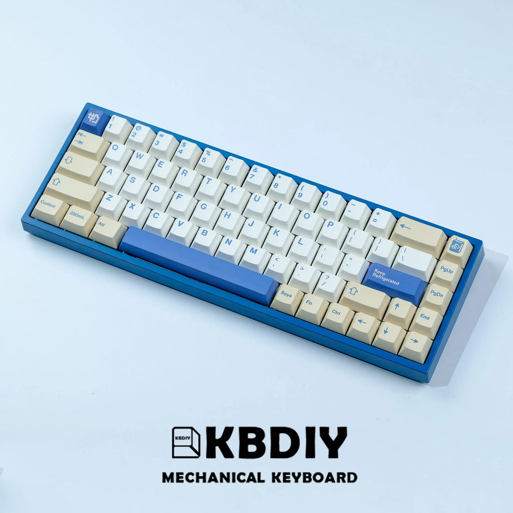 KBDiy 135 Keys/Set GMK Soymilk PBT Keycaps Cherry Profile MX Switch Korean Keycap for Mechanical Gaming Keyboard Custom Key Caps