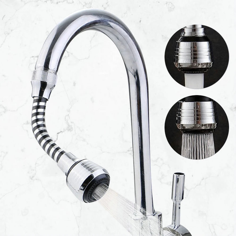 Kitchen splash proof PVC black wire long thread installation splash proof head pressurized soft aerator shower faucet