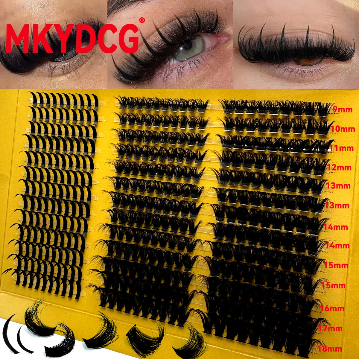 DIY Spiky Lash Clusters Volume Individual Extensions