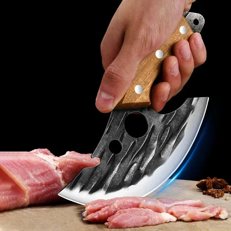 2025new Outdoor Pick Bones Dedicated Knife Hand-Forged Meat Cutting Knife Slaughter Professional Meat Selling Knife