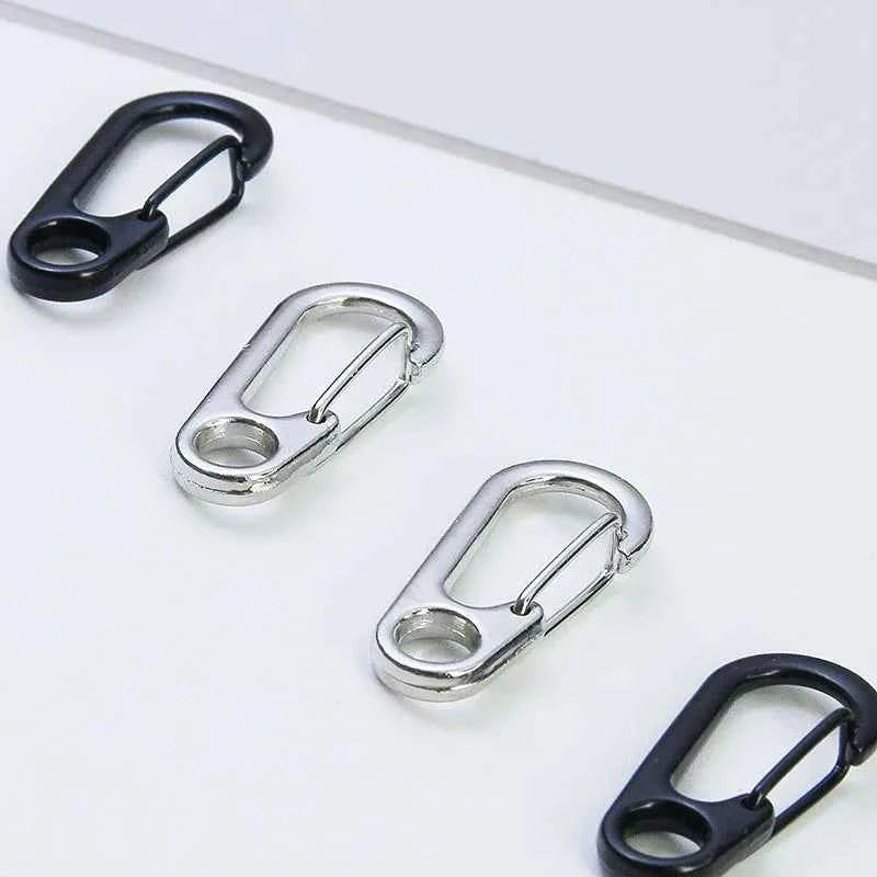 5/10pcs Lobster Clasp Buckle Keychain Carabiners Outdoor Camping Buckles Alloy Spring Snap Hooks Keychains Tool Clips