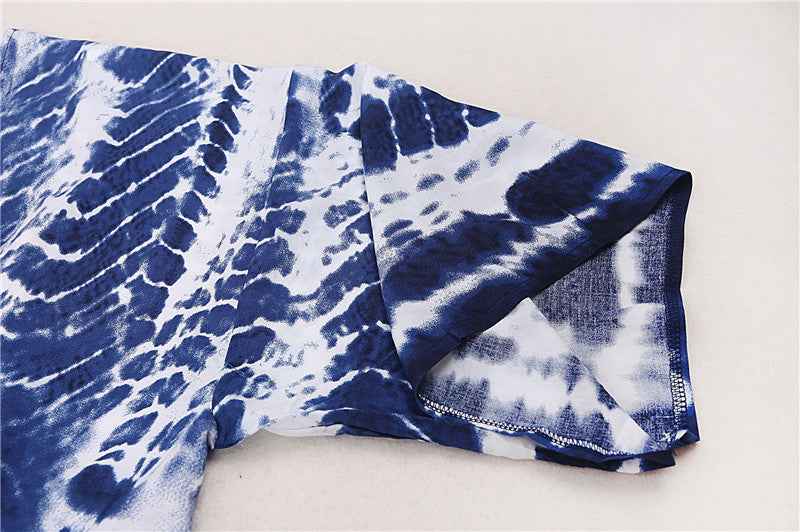 Long Kimono Swimsuit Cover up for Women Stylish Tie Dye Open Front Beach Outfits Bathing Suit