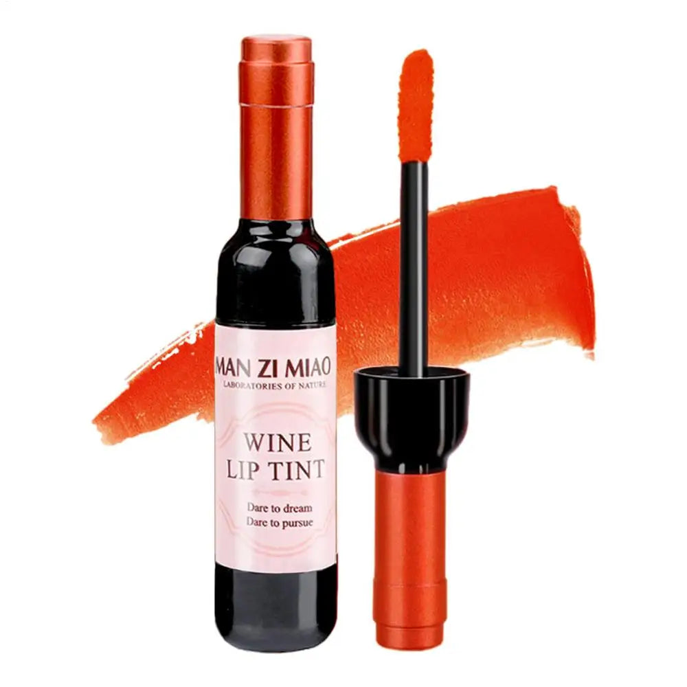 D Color Mini Wine Bottle Lip Tint – Matte, Long-Lasting Stain