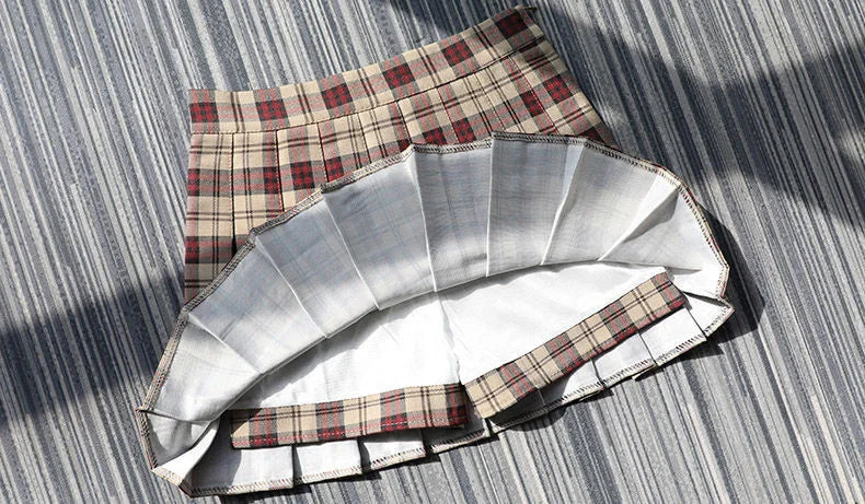 Plaid Half Length Skirt Women's A-line Short Skirt High Waist Girl Skirt Ropa Mujer Mini Skirts Clothes for Women