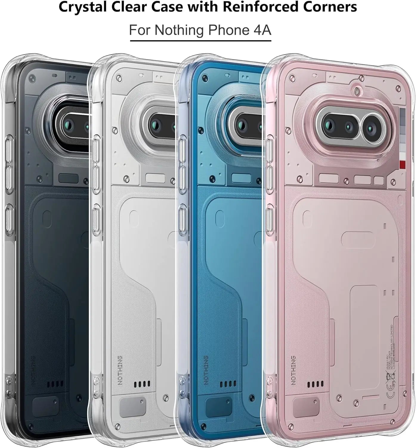 Reinforced Corners Soft TPU Shockproof Back Phone Case Cover for Nothing Phone 4A 4A Pro