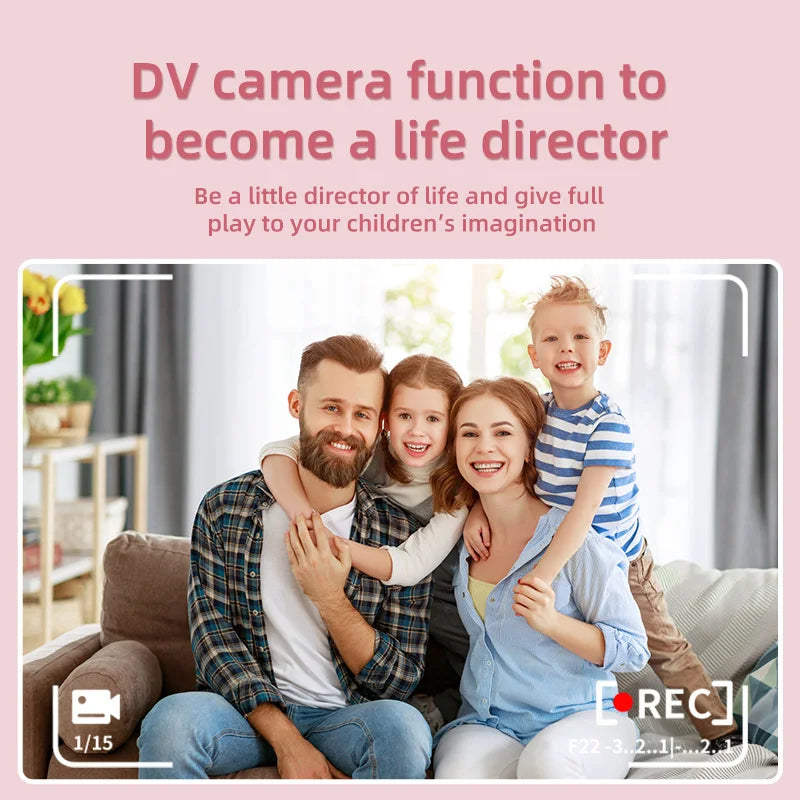 Kids Photo Camera Printer with Game Cute Bunny Mini Digital Video Child Instant Print Camera 4-12 Years Kids Girls Boyes Gifts