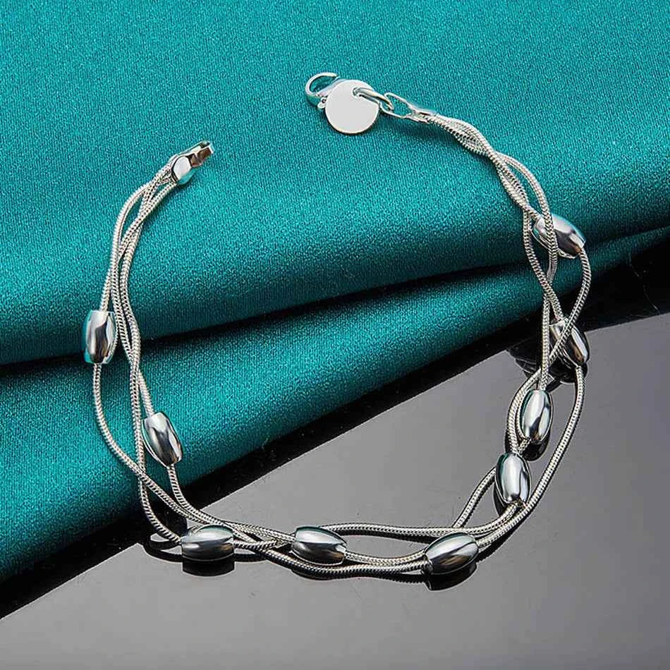 Silver color bracelet chain fashion design product beautiful Jewelry High quality Bracelet bead for women lady wedding
