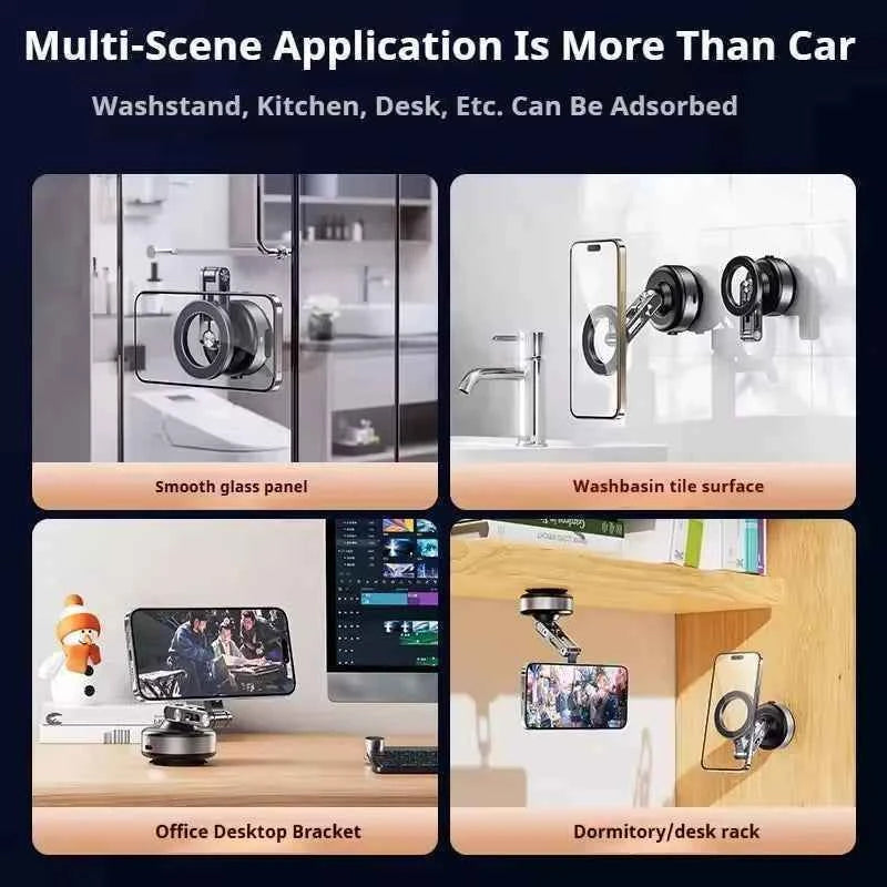 New X93 Magnetic Car Phone Holder 360 degree Rotation Vacuum Adsorption Strong Suction Holder for Mobile Phone Car Bracket