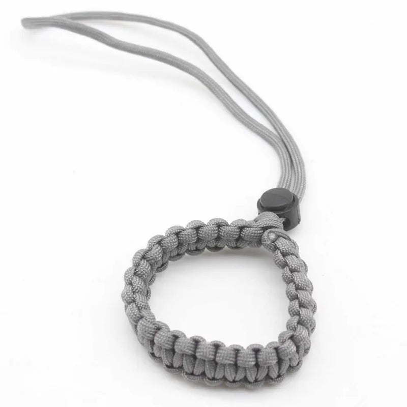 Outdoor Survival Bracelet & Camera Wrist Strap - Paracord Braided Cord Pendant, Universal Wrist-Mounted Braided Paracord