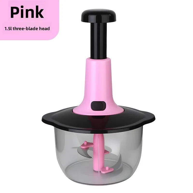 Handheld Vegetable Chopper Multifunction Kitchen Tool for Garlic Ginger Mincing Dicing Slicing with Large Capacity Container