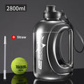 Large Capacity Water Bottle with Straw  & Strap Portable Handle BPA Free Eco-Friendly Perfect for Outdoor Sports and Fitness