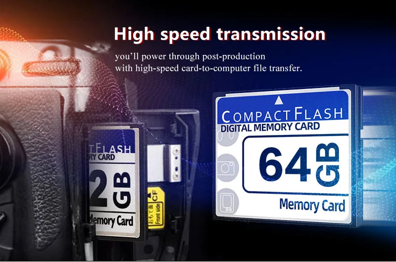 CF Memory Card 64GB 32GB 16GB 8GB Compact Flash Digital Memory Card 4GB 2GB 1GB 512MB High Speed Flash Card For Camera