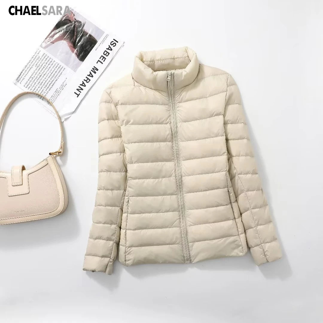 Ultra Light White Duck Down Jacket for Women, Warm Coat for Lady, Female Hooded Parka, Plus Size, 7XL, Autumn and Winter 2024
