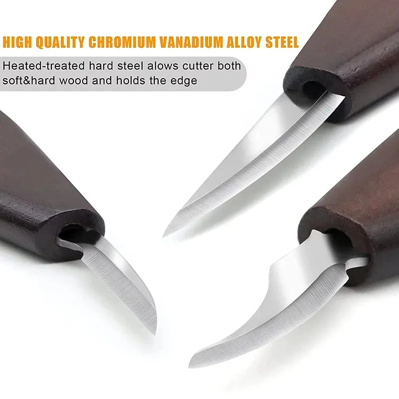 Wood Carving Tools Professional 15PCS Wood Carving Tools Hand Carving Knife Set Multifunctional Carpentry Wood Tools