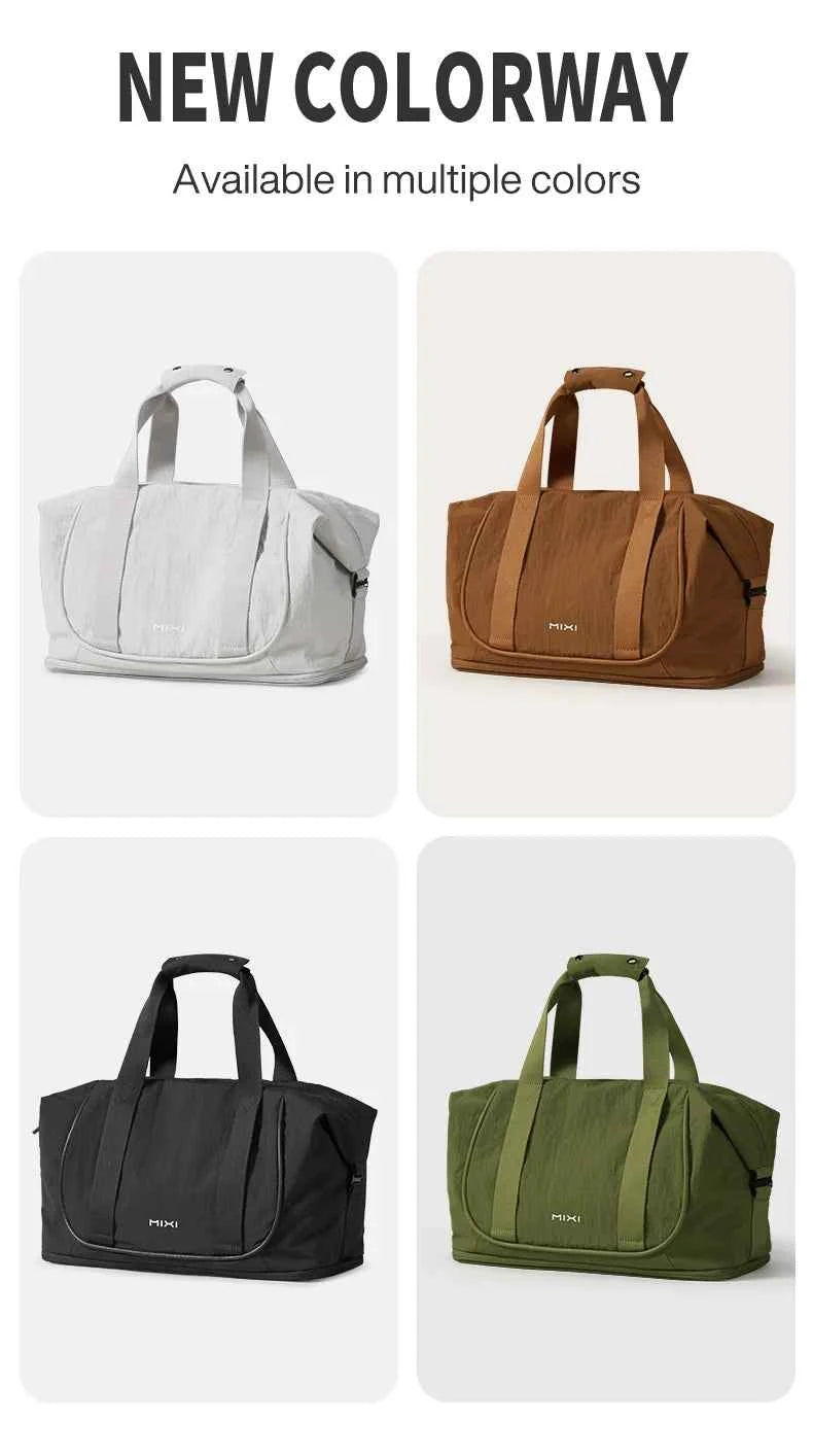 Mixi Travel Bags Women Large Size Capacity Sports Fitness Storage Bag Foldable Duffle Suit Bag For Shoulder Bag Handbag M3020
