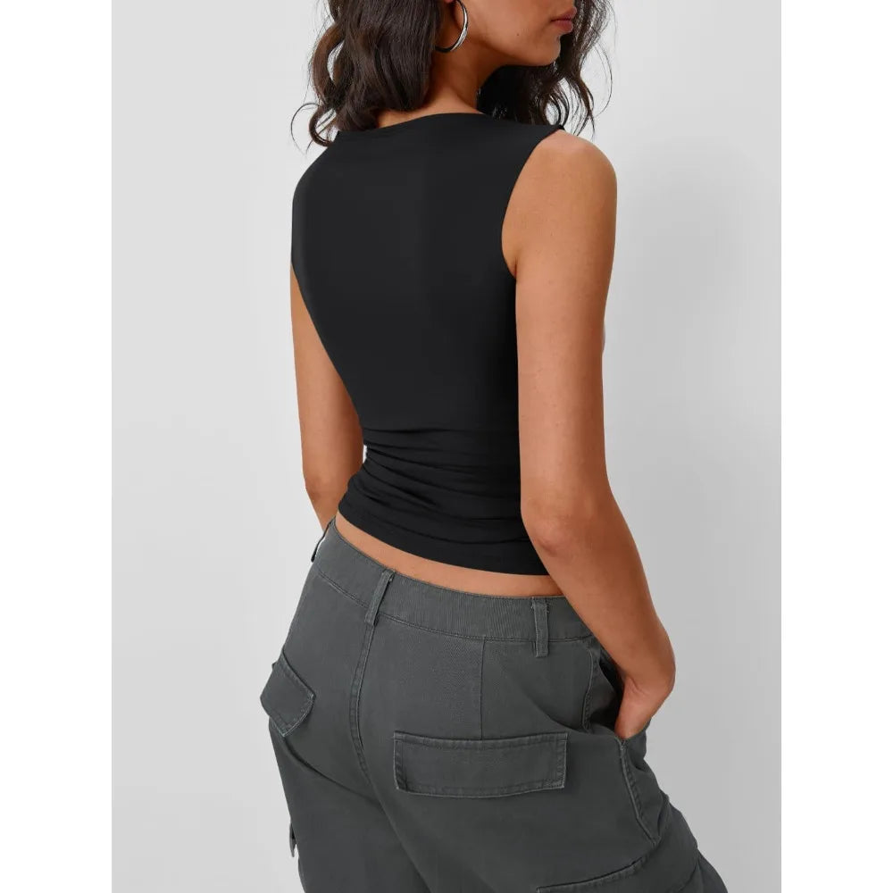Spring Summer 2026 New Women's Vest Sleeveless Slim-fit Fashionable and Sexy Top for Women Y2K Clothing