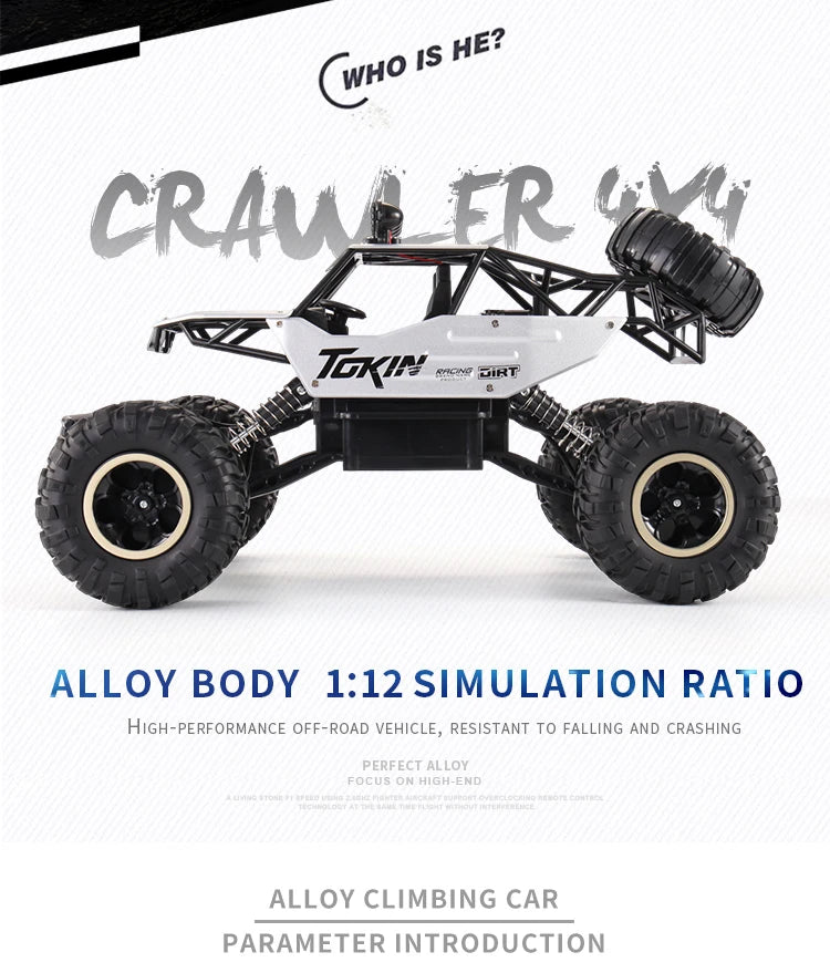 Oike RC Car Remote Control Climbing Vehicle Outdoor All Terrain 4X4 Off-road Trucks Rock Climber 4WD Buggy Racing Drift Cars Toy