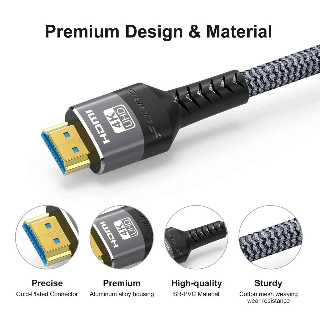 HDMI Cable 8K@60Hz 4k@120Hz HDMI-compatible Cable 18Gbps High Speed2.0 Braided Cord for TV PC Laptop TV box PS5 1M 2M 3M